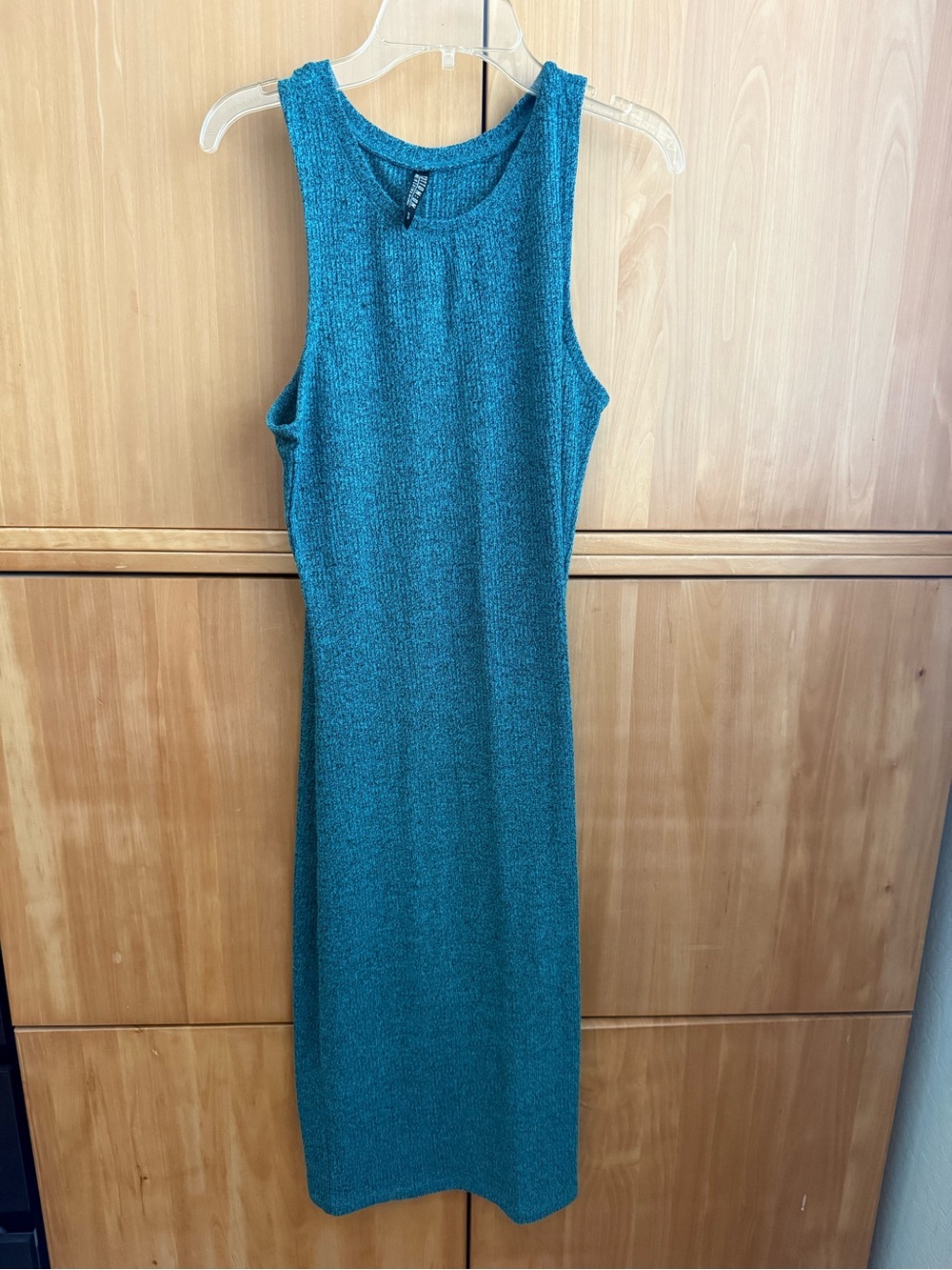 Cotton On Teal Ribbed Maxi Tank Dress